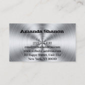 Professional Real Estate Broker Silver Business Ca Visitekaartje (Achterkant)