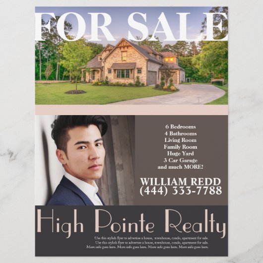 Professional Real Estate Realty Flyer voor verkoop (Voorkant)