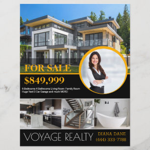 Professional Real Estate Realty Flyer voor verkoop