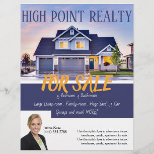 Professional Real Estate Realty Flyer voor verkoop