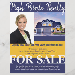 Professional Real Estate Realty Flyer voor verkoop