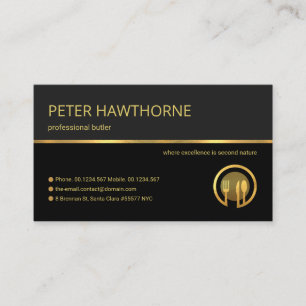 Professional Retro Gold Line, Butler Service Visitekaartje