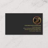 Professional Retro Gold Line Security Consultant Visitekaartje (Achterkant)