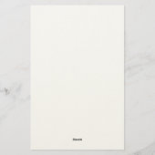 Professional Retro Style Elegant Plain Simple Briefpapier (Achterkant)