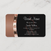 Professional Roos Gold en Black Monogram Diamonds Visitekaartje (Achterkant)