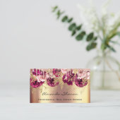 Professional Roos Gold Flowers Drip QRCODE Logo Visitekaartje (Staand voorkant)