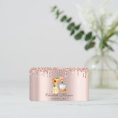 Professional Roos Gold Glitter Drivers Mixer Visitekaartje (Staand voorkant)