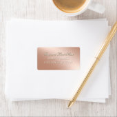 Professional Rose Gold Return Address Label (Insitu)