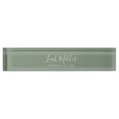 Professional Sage Green Desk Name Bord Naambordje (Voorkant)