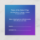 Professional Salon & Spa Referral Card | Editable Kortingskaartje (Achterkant)