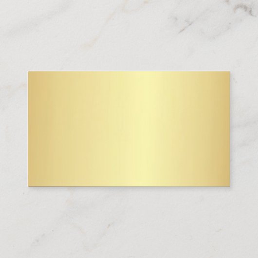 Professional Script Elegant Gold Glamor Plain Visitekaartje (Achterkant)