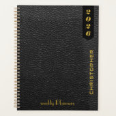 Professional Script on Black Leather Pattern (Devant)