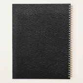 Professional Script on Black Leather Pattern Planner (Achterkant)