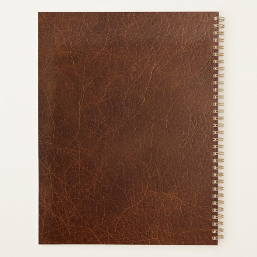 Professional Script on Brown Leather Pattern (Dos)