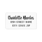Professional Script Typography Simple Moderne Etiket (Voorkant)