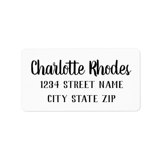 Professional Script Typography Simple Moderne Etiket (Voorkant)
