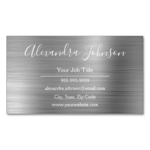 Professional Silver Foil Modern Magnetisch Visitekaartje