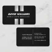 Professional Silver Grey Stripe Elegant Automative Visitekaartje (Voorkant / Achterkant)