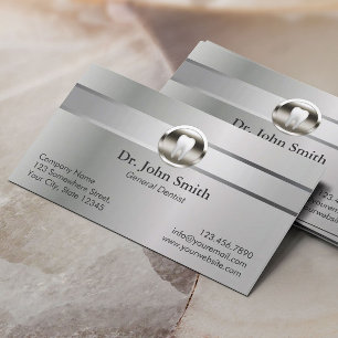 Professional Silver Metal Dental Benoeming Afsprakenkaartje