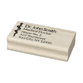 Professional Simple Asclepius Medical Black White Rubberstempel (Stempel)