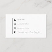 Professional Simple Black en White Visitekaartje (Achterkant)