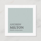 Professional Simple Elegant Blue White Consultant Vierkante Visitekaartje (Voorkant)