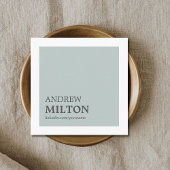 Professional Simple Elegant Blue White Consultant Vierkante Visitekaartje