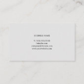 Professional Simple Grey Lines Consultant Visitekaartje (Achterkant)