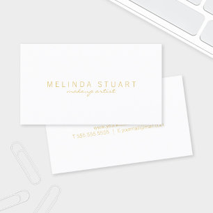 Professional Simple White en Gold Visitekaartje