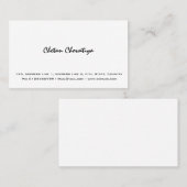 Professional Simple White Visitekaartje (Voorkant / Achterkant)