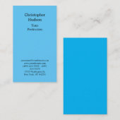 Professional Sky Blue Plain Premium Silk Visitekaartje (Voorkant / Achterkant)