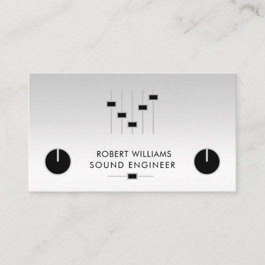 Professional Sound Engineer Music DJ Controller Bu Visitekaartje (Voorkant)