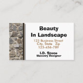 Professional Stonemason Natural Wall Foto Visitekaartje (Voorkant)