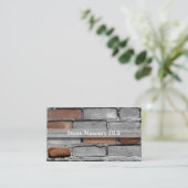 Professional Stonemason Rustic Brick Visitekaartje (Staand voorkant)