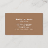 Professional Stonemason Rustige Brick QR-code Visitekaartje (Achterkant)