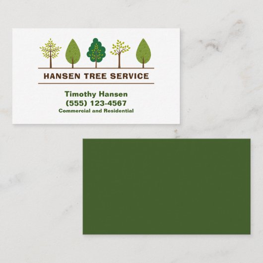 Professional Tree Landscaping Yard Service Visitekaartje (Voorkant / Achterkant)