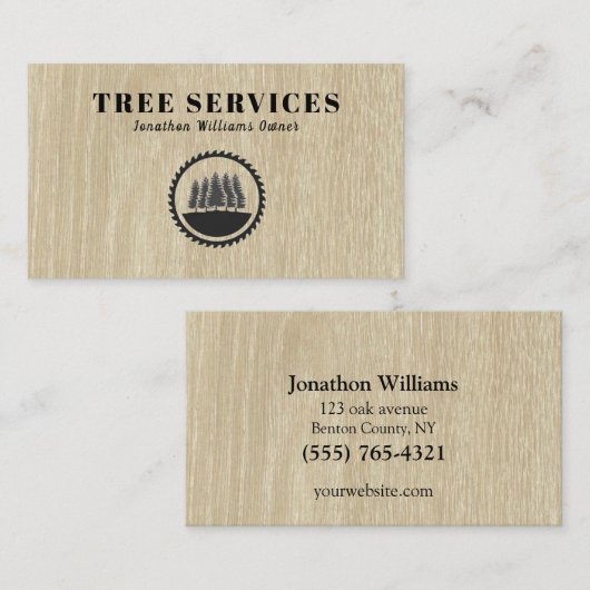 Professional Tree Trimming Service Visitekaartje (Voorkant / Achterkant)