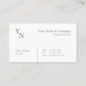 Professional Typografie Layout grijs Visitekaartje (Achterkant)