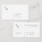 Professional Typografie Layout grijs Visitekaartje (Voorkant / Achterkant)