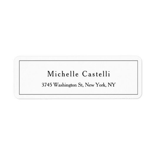 Professional Unique Classical Simple Black & White Etiket (Voorkant)