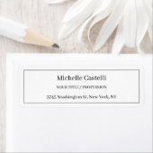 Professional Unique Classical Simple Black & White Etiket (Insitu)