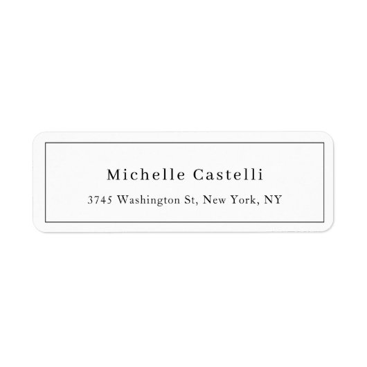 Professional Unique Classical Simple Black & White Etiket (Voorkant)