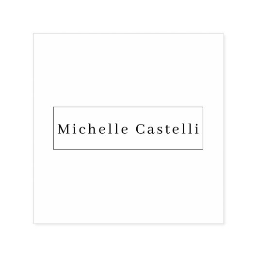 Professional Unique Classical Simple Black & White Zelfinktende Stempel (Design)