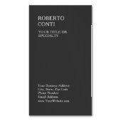 Professional Unique Plain Minimalist Trendy Black Magnetisch Visitekaartje (Voorkant Verticaal)