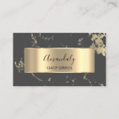 Professional VIP Gold Abstracte marmer Grey Visitekaartje (Voorkant)