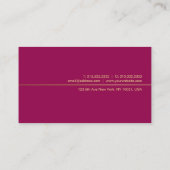 Professional Visitekaartjes Gold Viva Magenta (Achterkant)