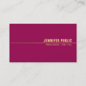 Professional Visitekaartjes Gold Viva Magenta (Voorkant)