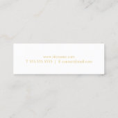Professional White en Gold Mini Visitekaartje (Achterkant)