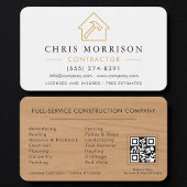 Professional White Gold Builder QR Code Visitekaartje
