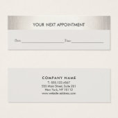 Professional White Modern Silver-benoeming Mini Visitekaartjes (Voorkant /achterkant)